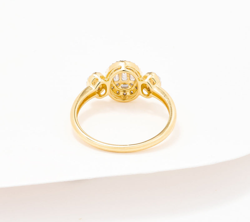 Affinity Diamonds Baguette & Round .30 cttw Ring, Sterling — View 3