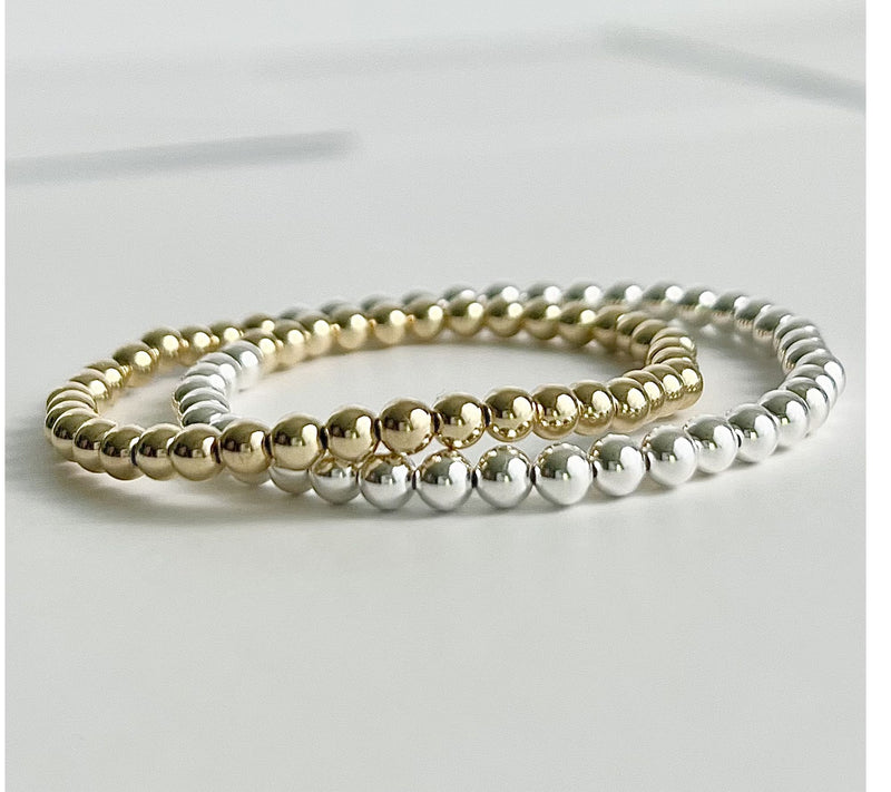 MaeMarie Wraps Duet Two-Tone Slip On Bracelets,Sterling & 14K — Main view