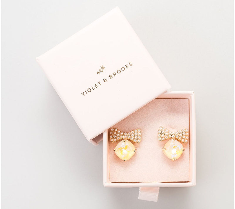 Violet & Brooks Bow Tie Crystal Stud Earrings — View 17