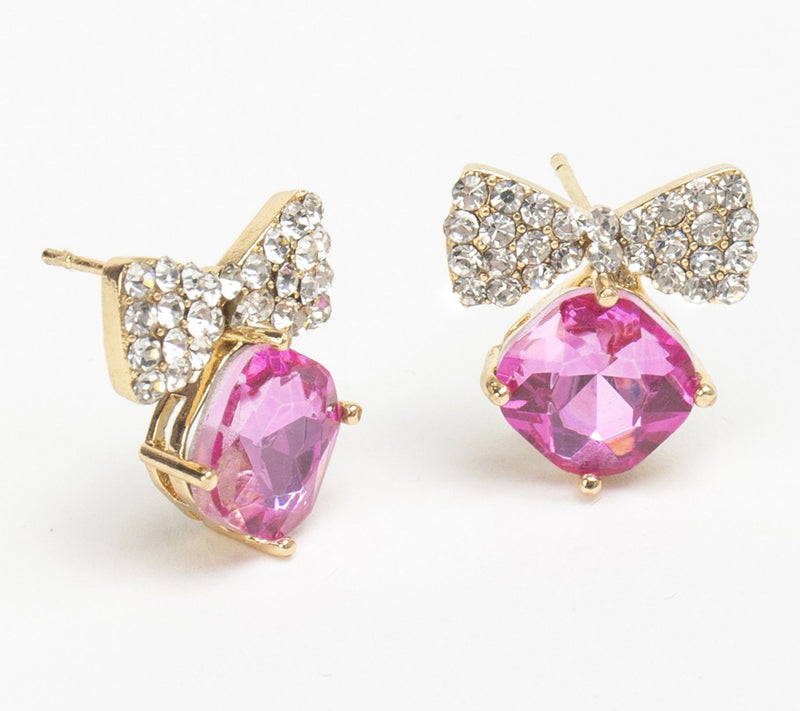 Violet & Brooks Bow Tie Crystal Stud Earrings — View 21