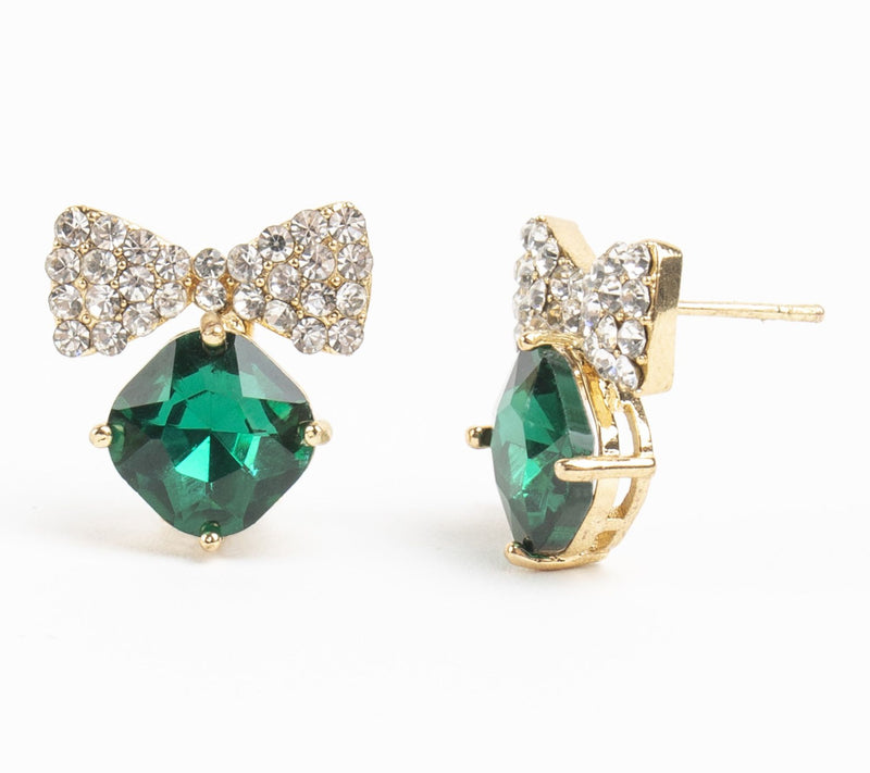 Violet & Brooks Bow Tie Crystal Stud Earrings — View 24