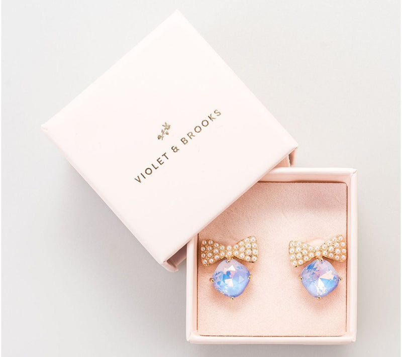 Violet & Brooks Bow Tie Crystal Stud Earrings — View 26
