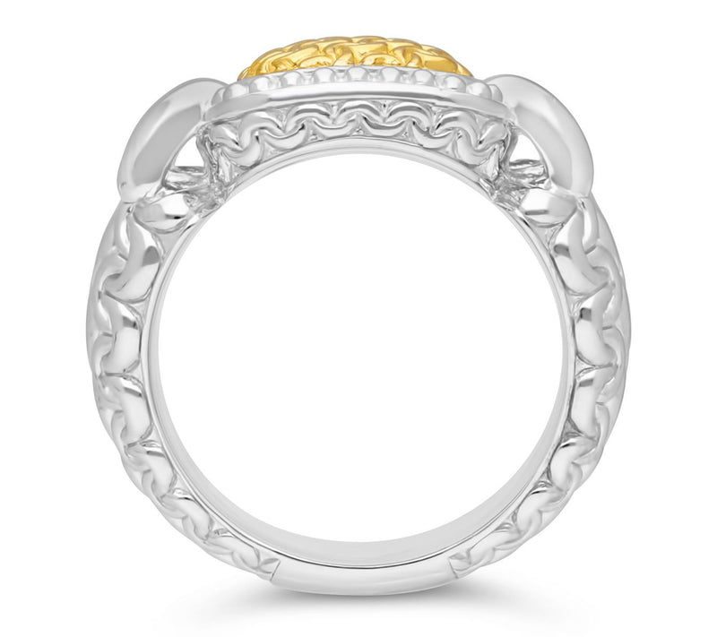 Tiffany Kay Studio Sterling & 14K Gold Clad Purl Knit Ring — View 2
