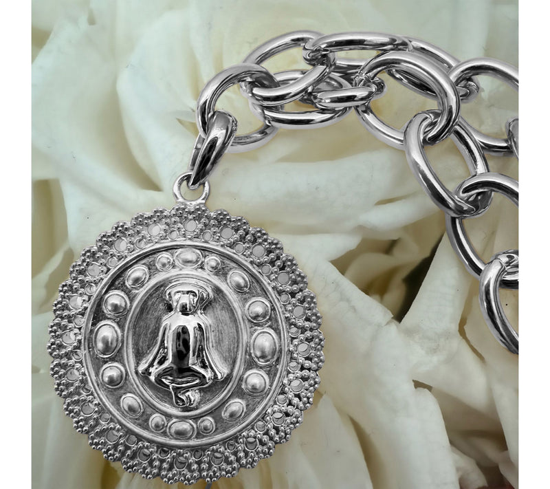 Goddaughters Sterling Silver Zen Dog Charm Bracelet — View 4