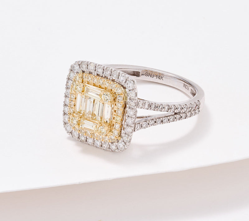 Affinity Diamonds 1.00 cttw Cushion Cut Ring, 14K WG — View 2