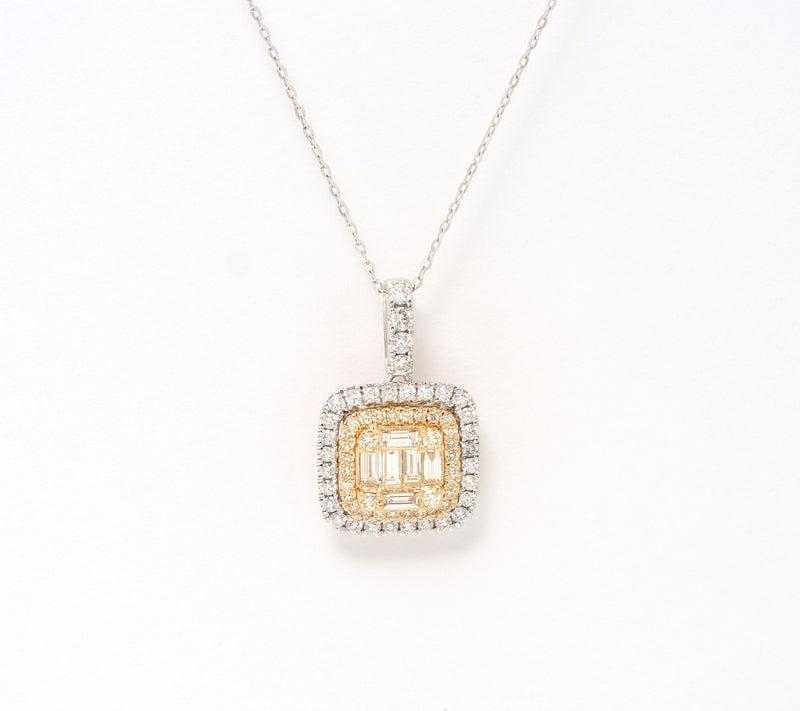 Affinity Diamonds 1.00 cttw Cushion Cut Pendant, 14K WG — Main view