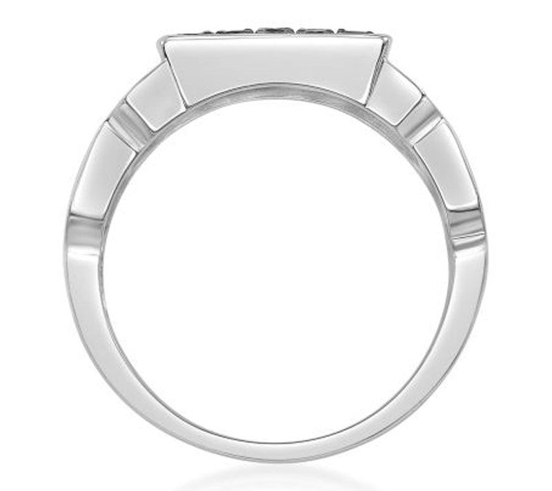 LYNX Men's Sterling Silver Black Spinel Ring — View 4