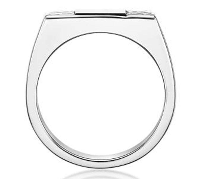 LYNX Men's Sterling Silver Onyx Ring — View 4