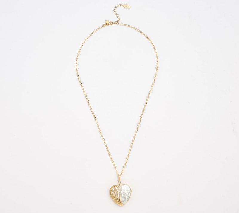 Kirks Folly Stardust Diamond I Remember You By Heart Locket — View 4
