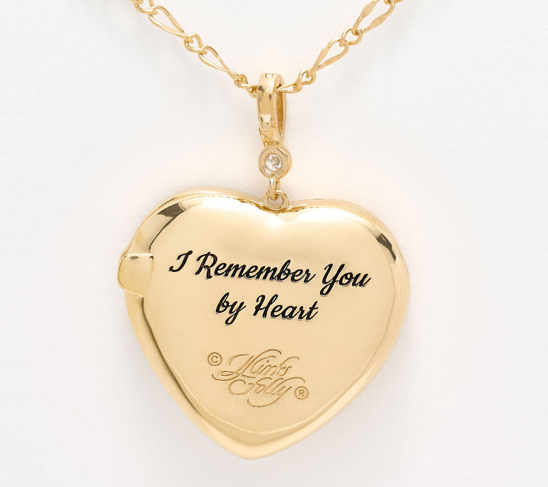Kirks Folly Stardust Diamond I Remember You By Heart Locket — View 3