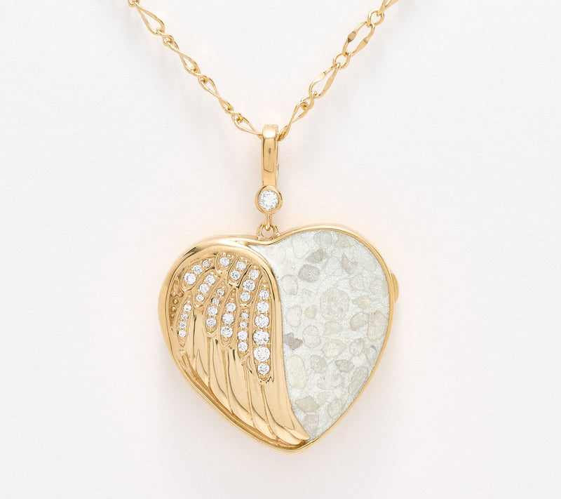 Kirks Folly Stardust Diamond I Remember You By Heart Locket — View 10