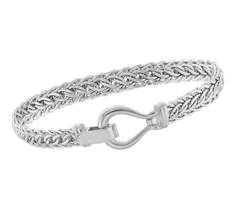 Silver Style Cestina Link  Buckle Clasp Bracelet, Sterling — View 9