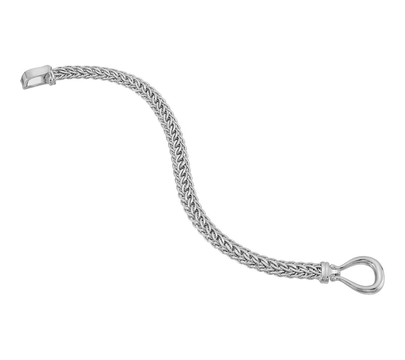 Silver Style Cestina Link  Buckle Clasp Bracelet, Sterling — View 3