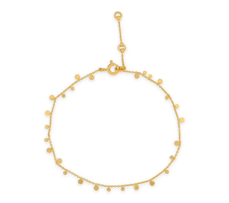 14K Gold Plated Station Bracelet — Main view