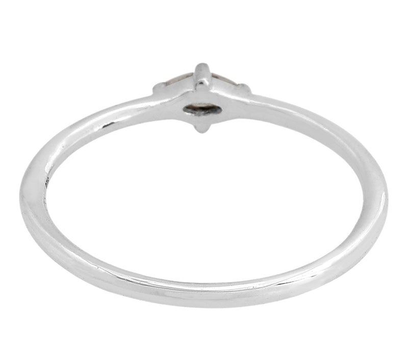 Diamonique Marquise Cut Solitaire Ring, Sterling Silver — View 3