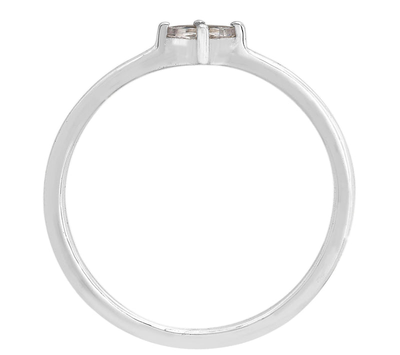 Diamonique Marquise Cut Solitaire Ring, Sterling Silver — View 5