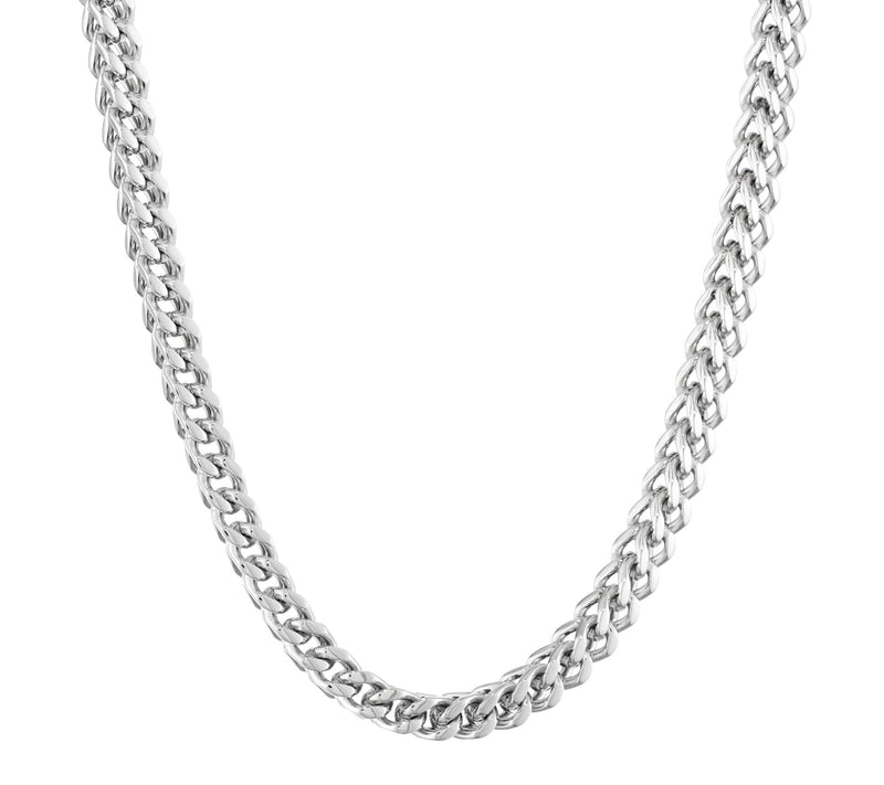 LYNX Men's Stainless Steel Foxtail Necklace & Bracelet Set — View 2