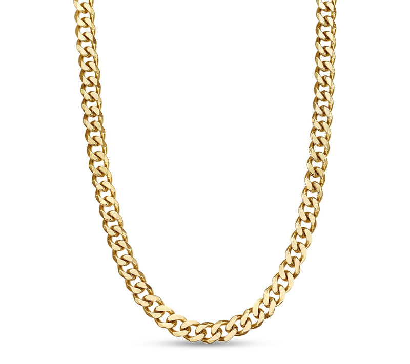 LYNX Men's Goldtone Curb Chain Necklace & Bracelet Set — View 2