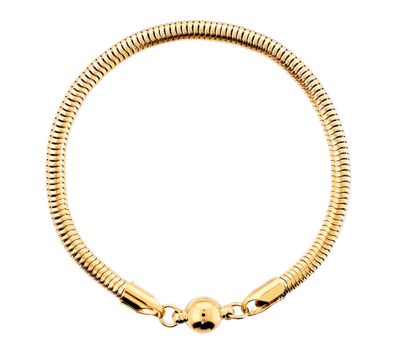 Steel By Design Snake Chain Bracelet w/ MagnetClosure — View 7