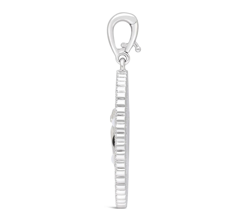 Goddaughters Sterling Zen Dog Gemstones Medallion Enhancer — View 2