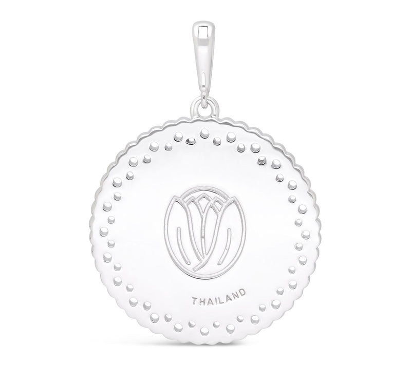 Goddaughters Sterling Silver Zen Lion Medallion — View 3