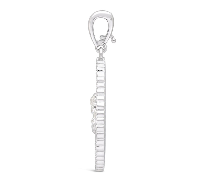 Goddaughters Sterling Silver Zen Lion Medallion — View 2