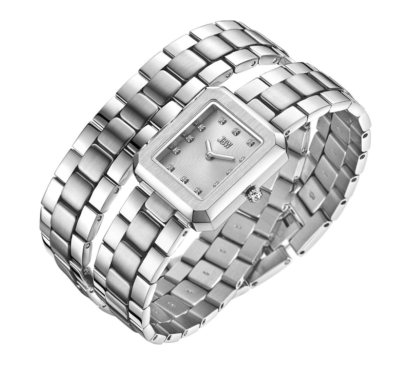 JBW Women's Arc Stainless Lab Grown Diamond Wra p Watch — View 4