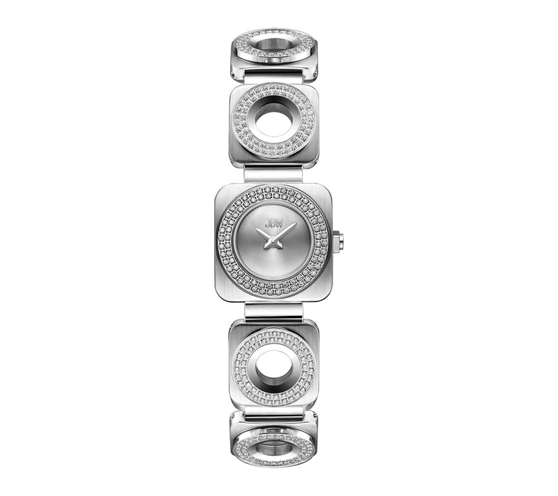 JBW Women's Chasm Stainless Steel Crystal Open Link Watch — View 5