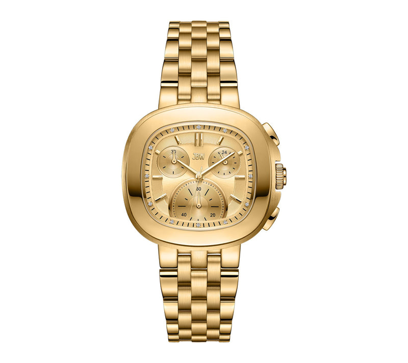 JBW Men's Coast 18K Gold Plate d Lab Grown Dia mond Watch — Main view