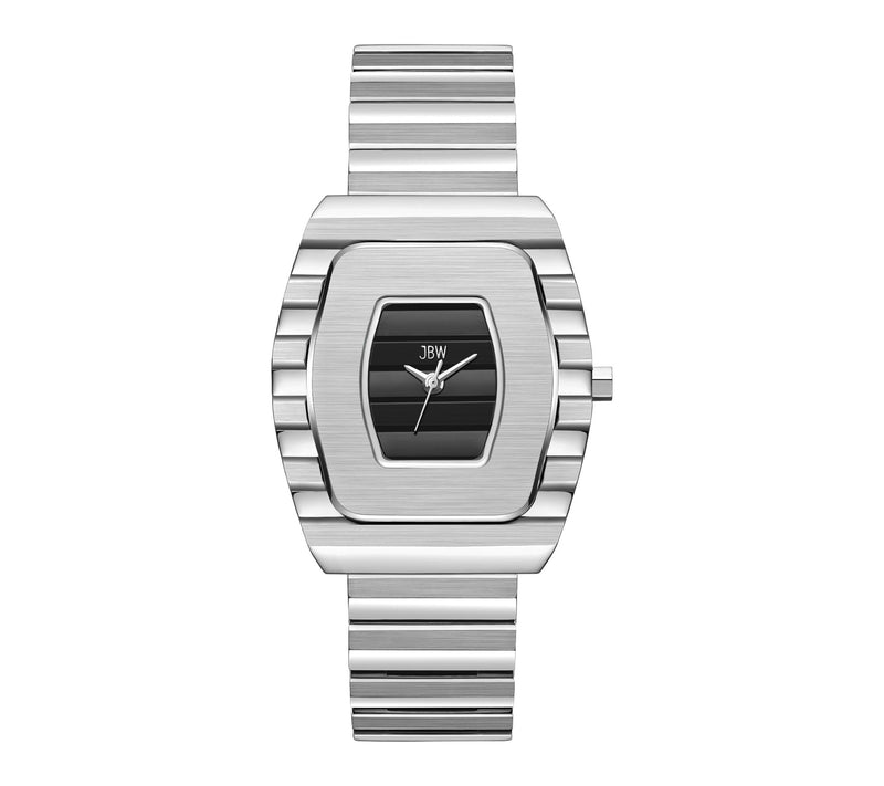 JBW Men's Atlas Stainless Steel Black Dial Watch — View 5