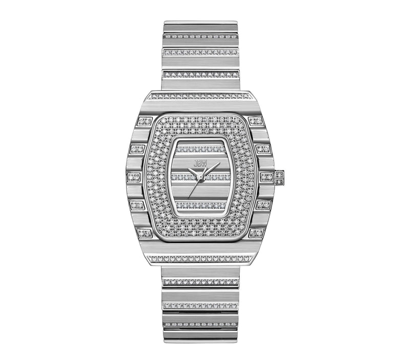 JBW Men's Atlas Stainless Steel Pave Crystal Watch — Main view