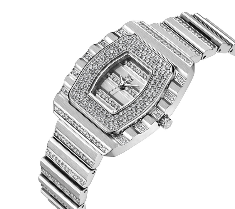 JBW Men's Atlas Stainless Steel Pave Crystal Watch — View 2
