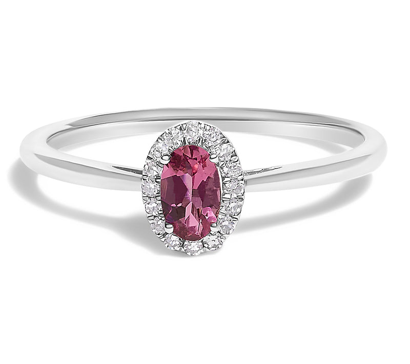Haus of Brilliance Pink Tourmaline & Diamond Ring, 10K Gold — Main view