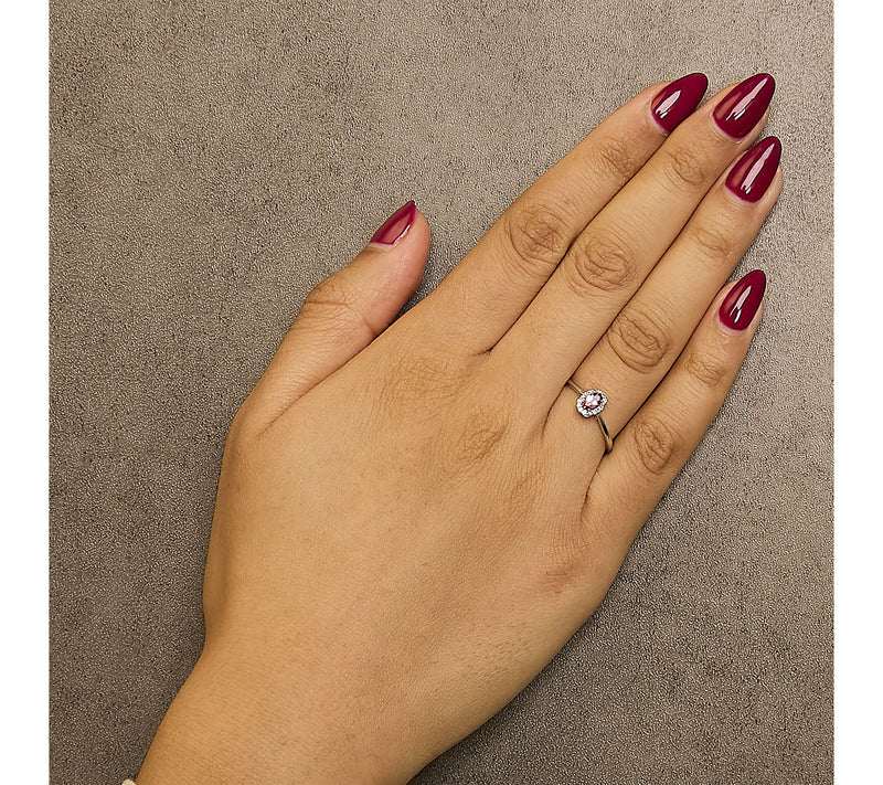 Haus of Brilliance Ruby & Diamond Halo Ring, 10K Gold — View 4
