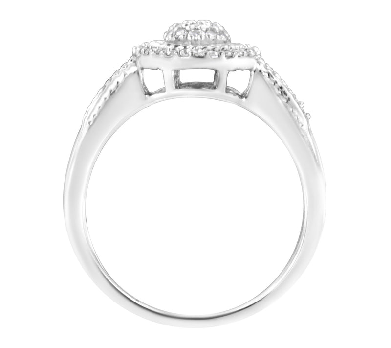 Haus of Brilliance 0.30 cttw Diamond Cocktail Ring, Sterling — View 3