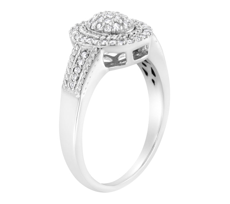Haus of Brilliance 0.30 cttw Diamond Cocktail Ring, Sterling — View 2