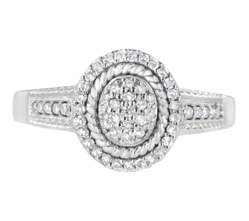 Haus of Brilliance 0.30 cttw Diamond Cocktail Ring, Sterling — Main view