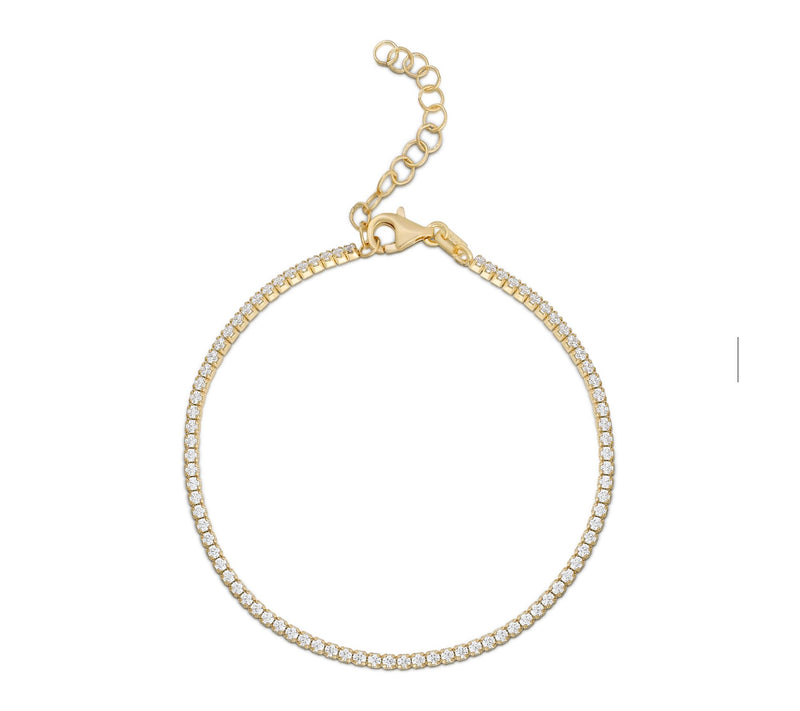 Sterlina Silver 2MM Tennis Bracelet, Sterling — Main view