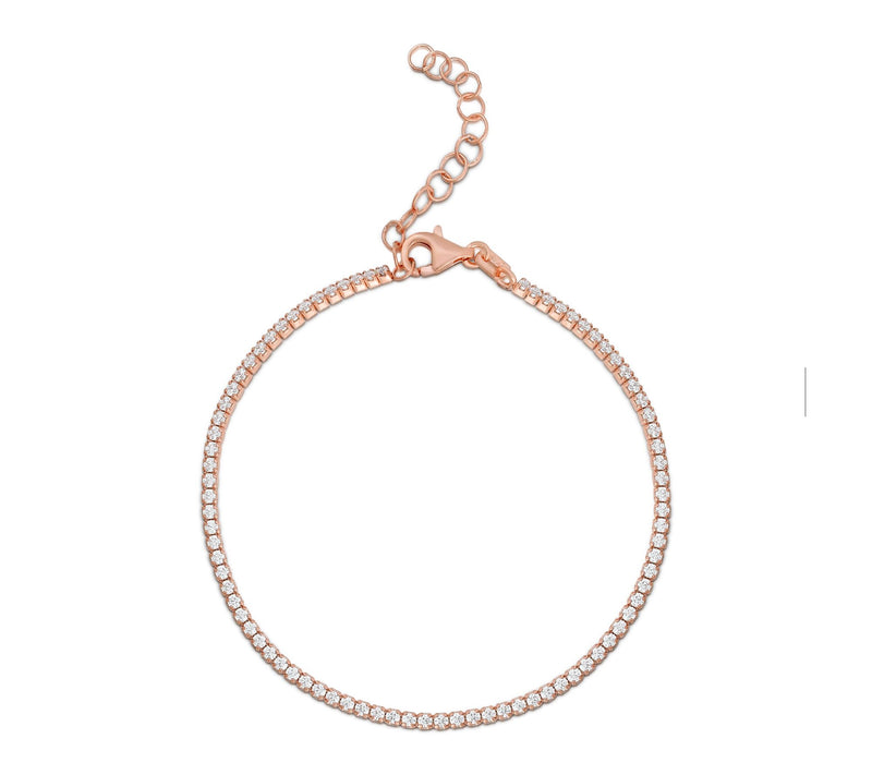 Sterlina Silver 2MM Tennis Bracelet, Sterling — View 8