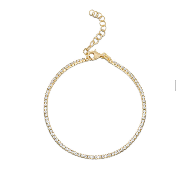 Sterlina Silver 2MM Tennis Bracelet, Sterling — View 10
