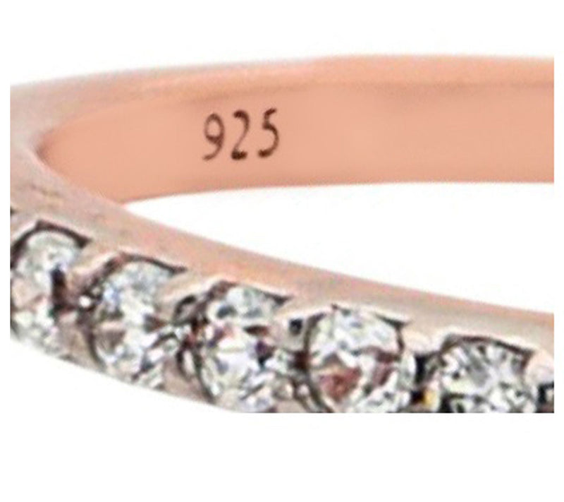 Diamonique 0.70 cttw Cross Over Ring, 14K RoseGold Plated — View 6