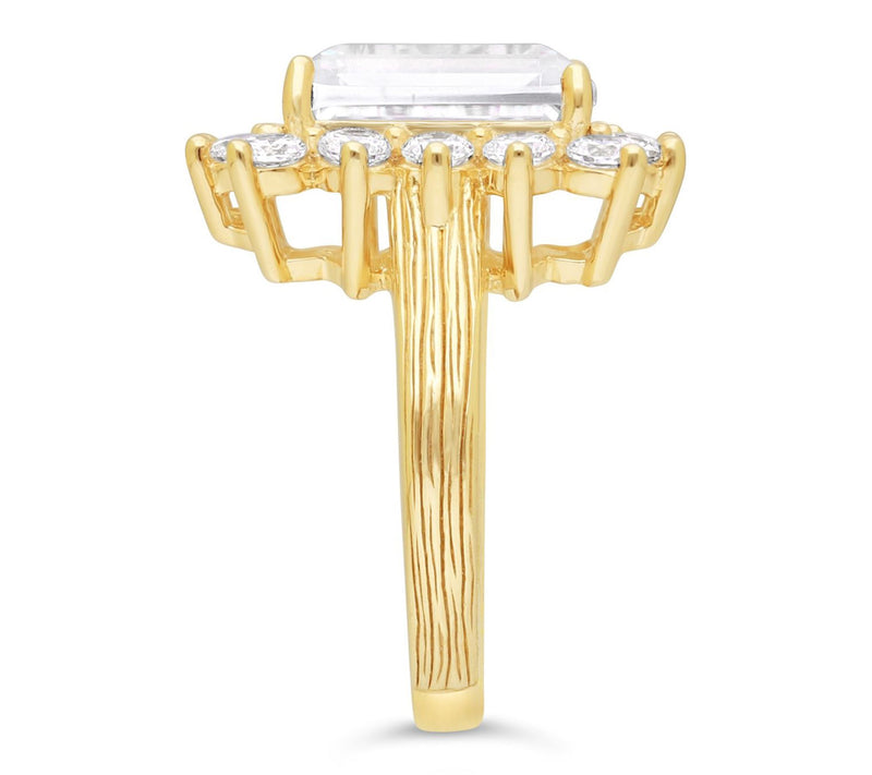Ariva 18K Gold Clad Diamonique Vivien Ring — View 2