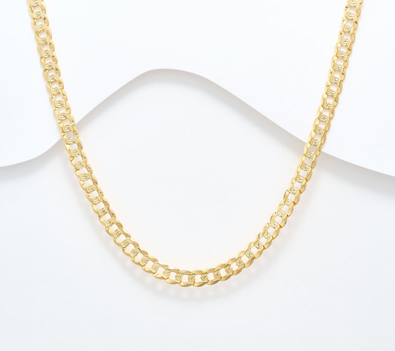 UltraFine 950 Silver Flat Curb 20" Necklace — View 7