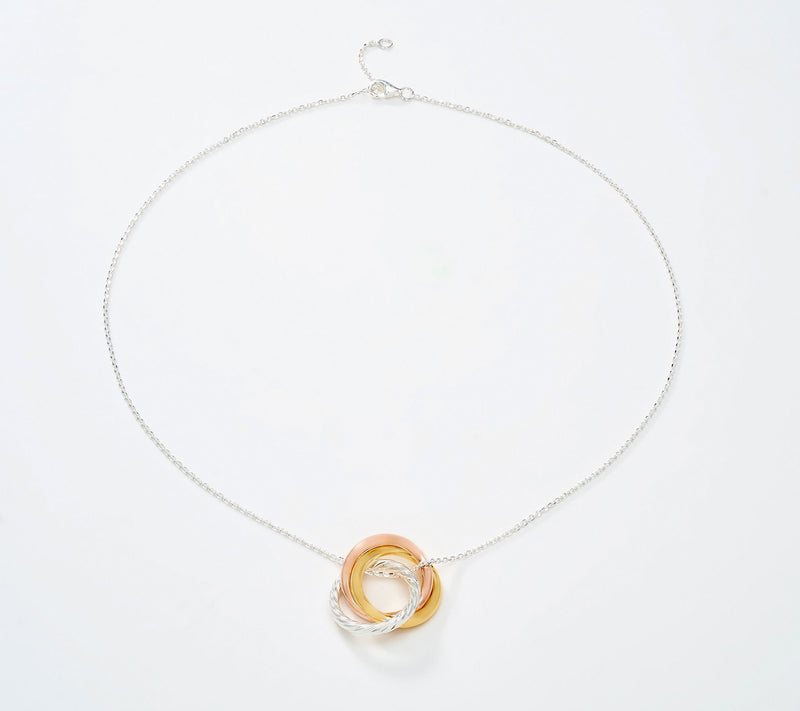 UltraFine 950 Silver Infinity Circle Necklace — View 2