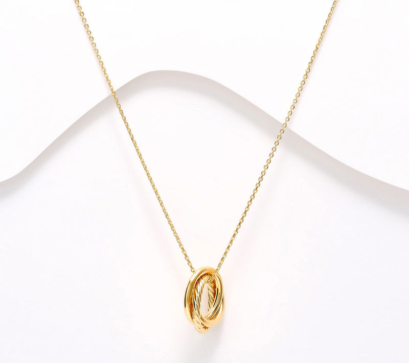 UltraFine 950 Silver Infinity Circle Necklace — Main view