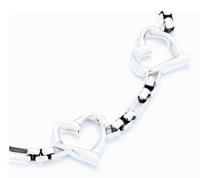 Christian James by Scott Grimes Sterling Ripple Heart Luciano Bracelet — View 3