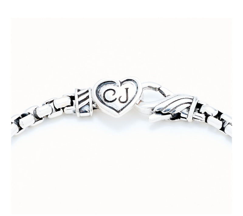 Christian James by Scott Grimes Sterling Ripple Heart Luciano Bracelet — View 2