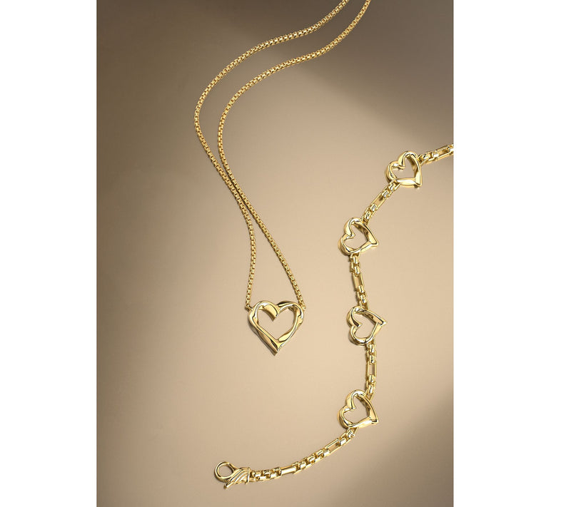 Christian James by Scott Grimes 14K Clad Ripple Heart Luciano Bracelet — View 5