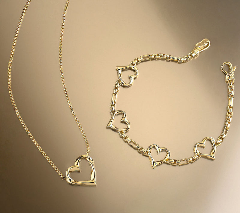 Christian James by Scott Grimes 14K Clad Ripple Heart Luciano Bracelet — View 4