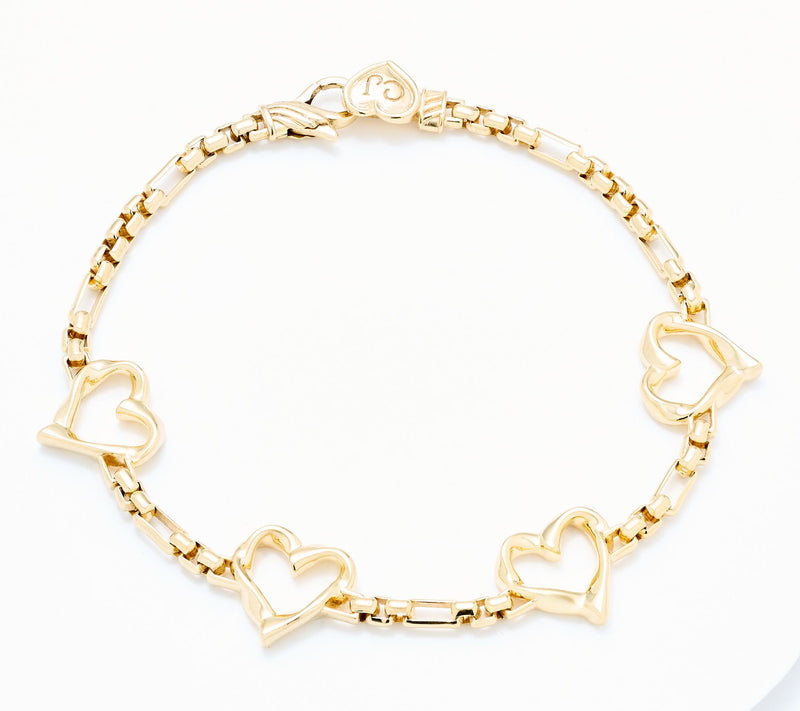 Christian James by Scott Grimes 14K Clad Ripple Heart Luciano Bracelet — Main view
